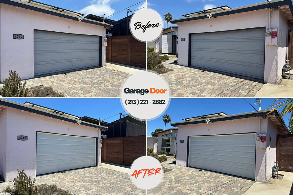 Before and after: garage door repair Sioux City, IA